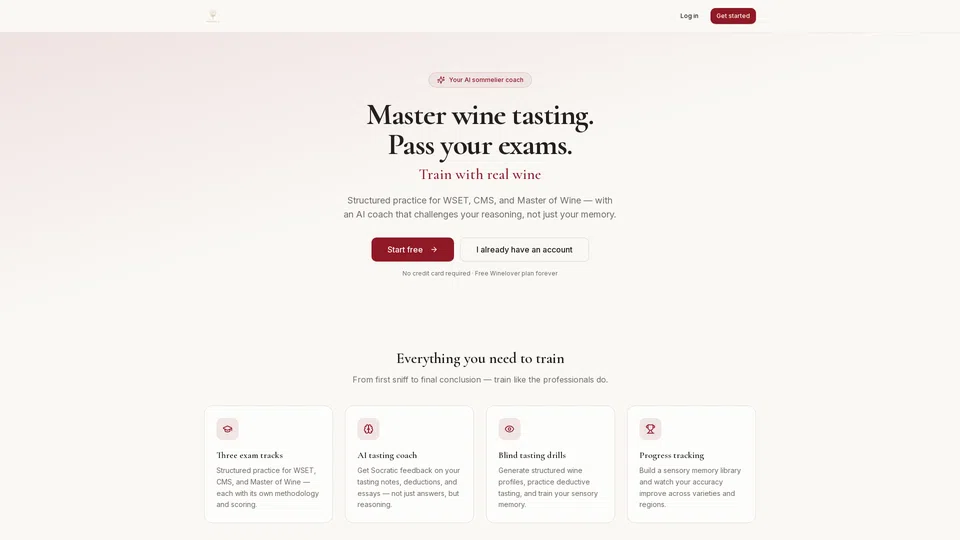 Homepage snapshot at launch