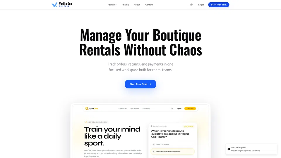 Homepage snapshot at launch