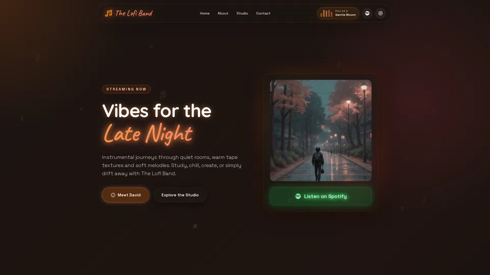 Homepage snapshot at launch