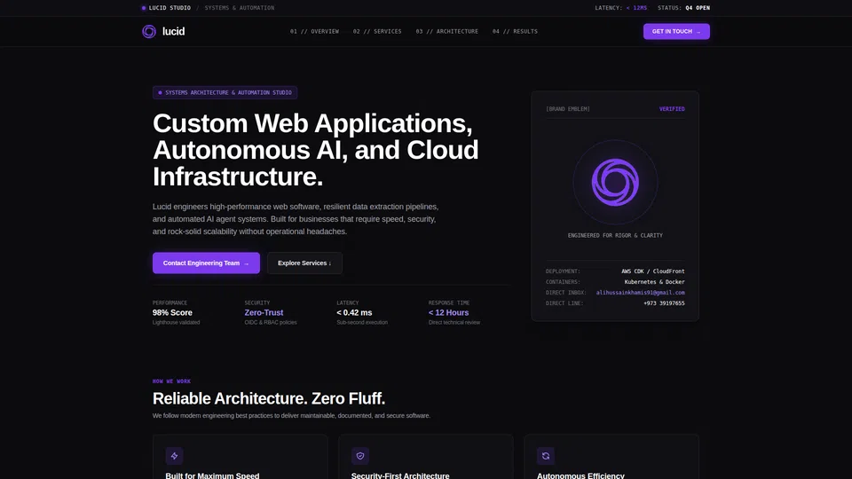 Homepage snapshot at launch