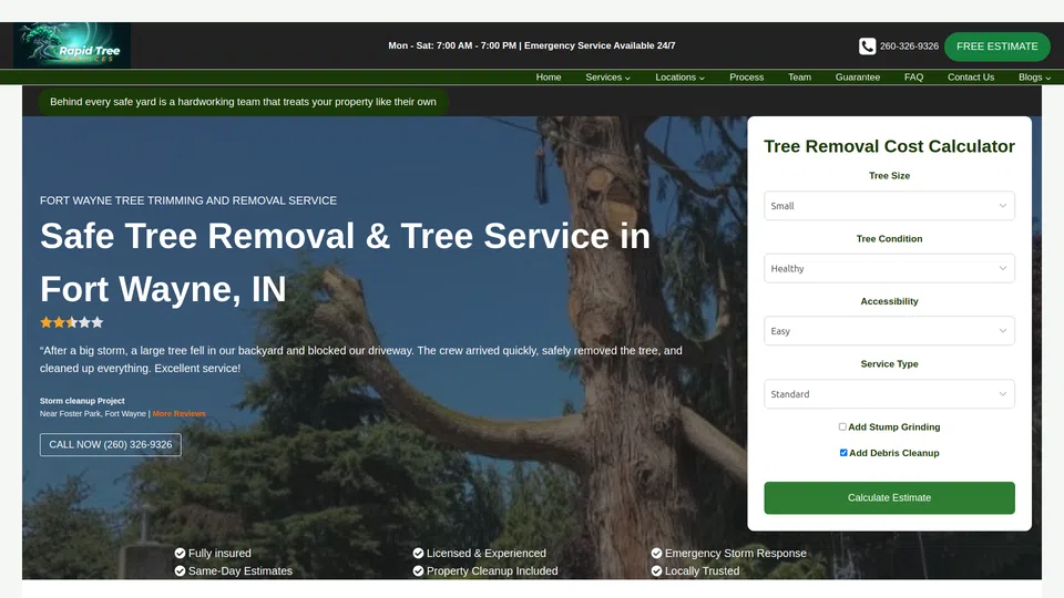 Homepage snapshot at launch