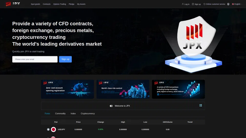 Homepage snapshot at launch