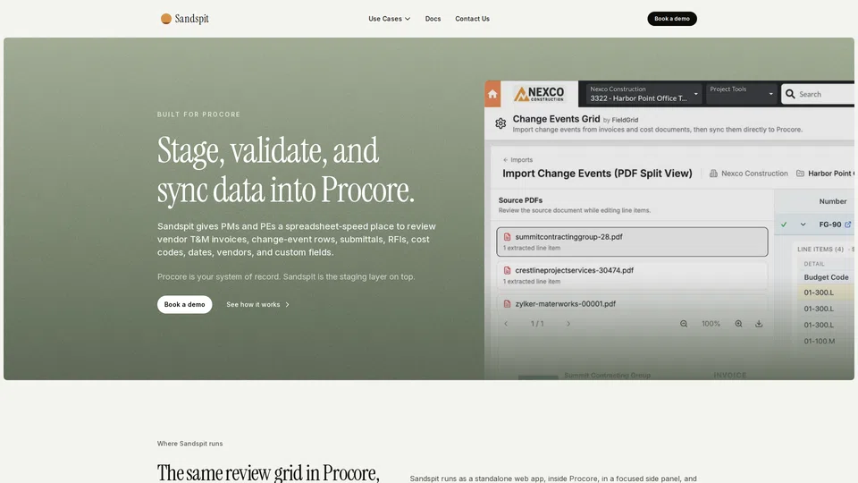 Homepage snapshot at launch