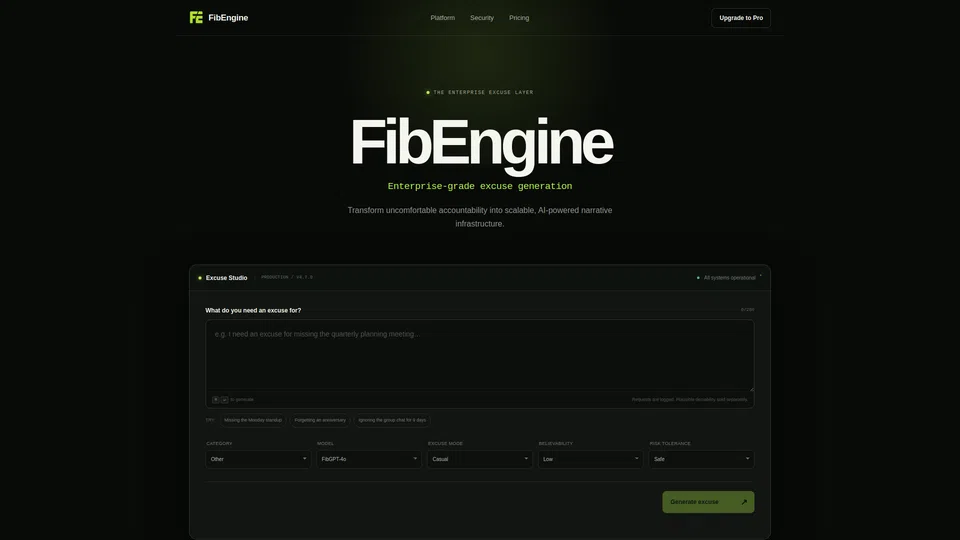 Homepage snapshot at launch