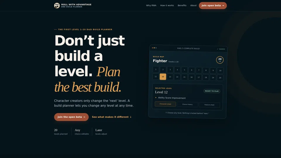 Homepage snapshot at launch