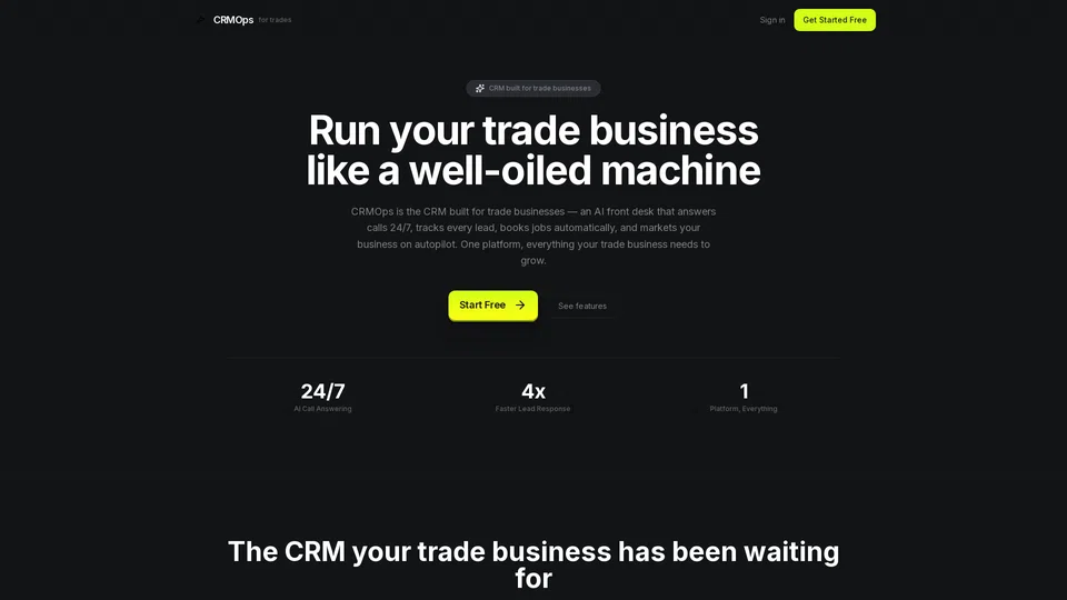 Homepage snapshot at launch