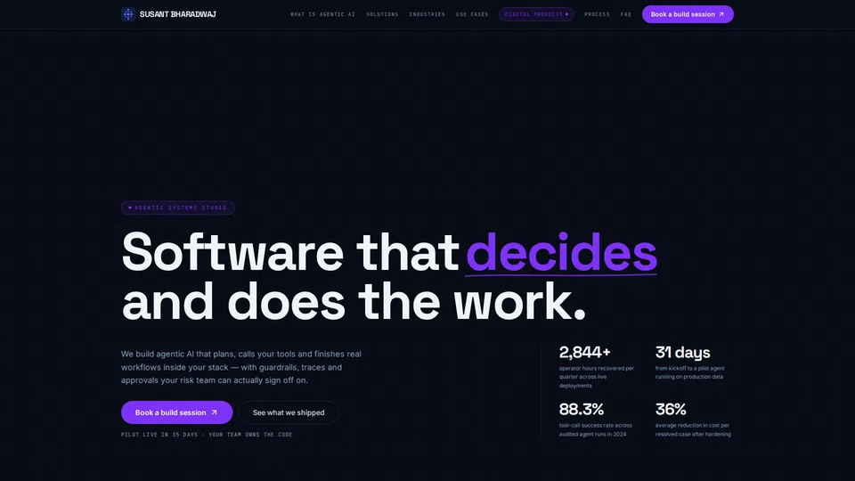Homepage snapshot at launch