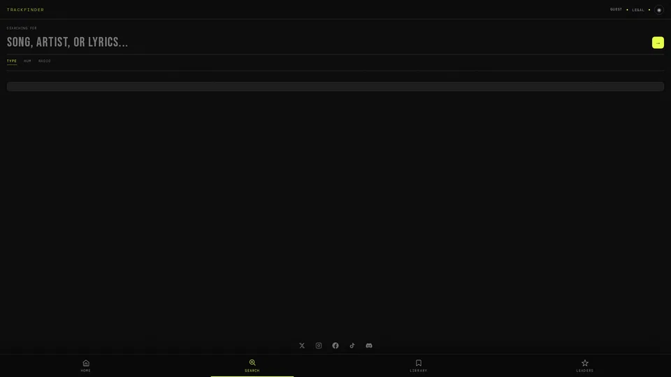 Homepage snapshot at launch