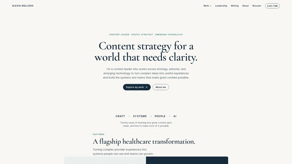 Homepage snapshot at launch