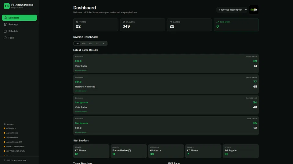 Homepage snapshot at launch