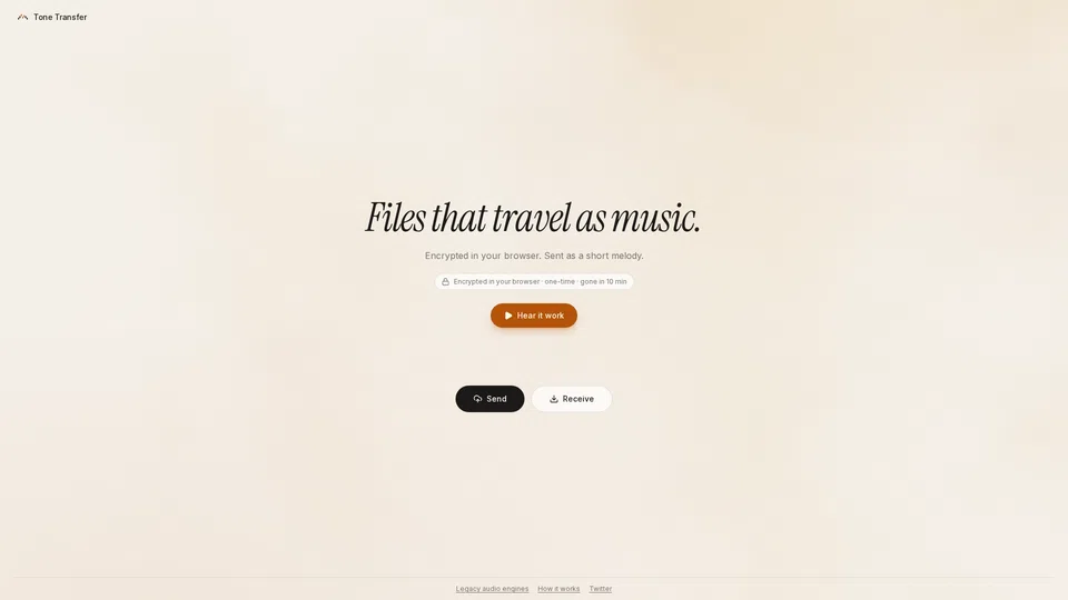 Homepage snapshot at launch