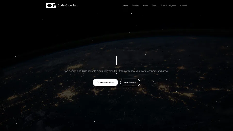 Homepage snapshot at launch