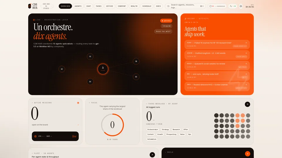 Homepage snapshot at launch