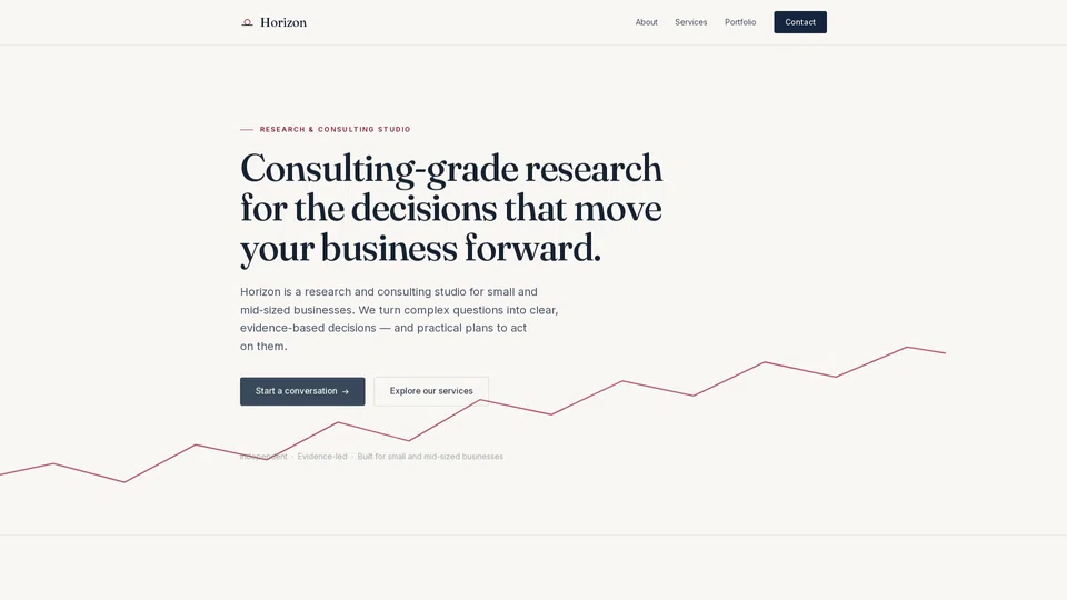 Homepage snapshot at launch