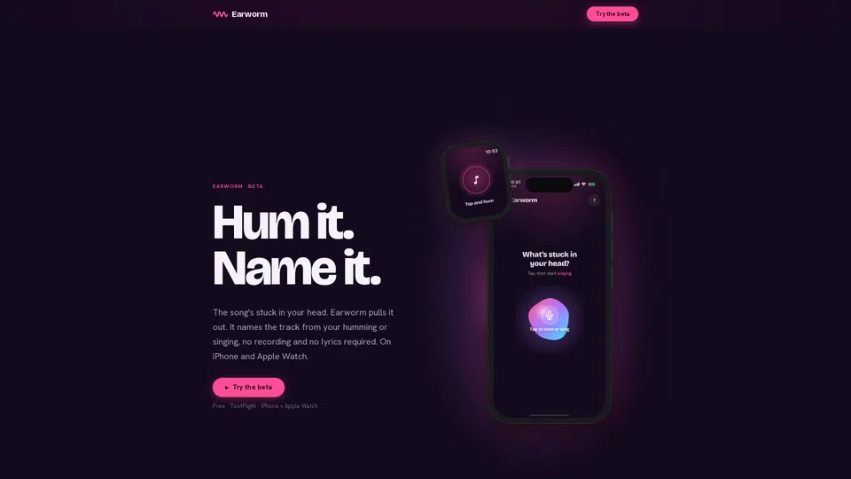 Homepage snapshot at launch
