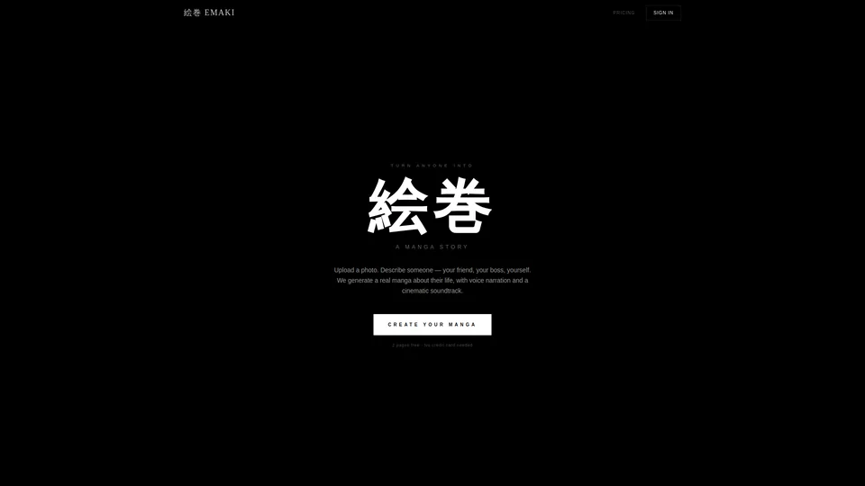 Homepage snapshot at launch