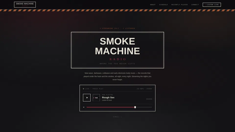 Homepage snapshot at launch