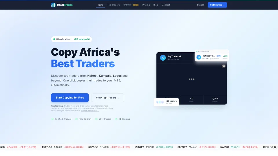 Homepage snapshot at launch
