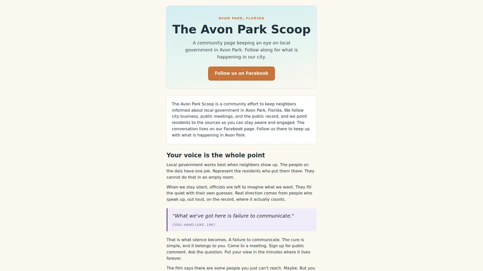 Homepage snapshot at launch