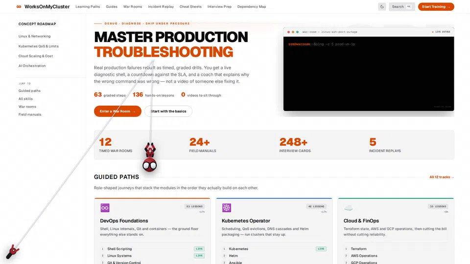 Homepage snapshot at launch