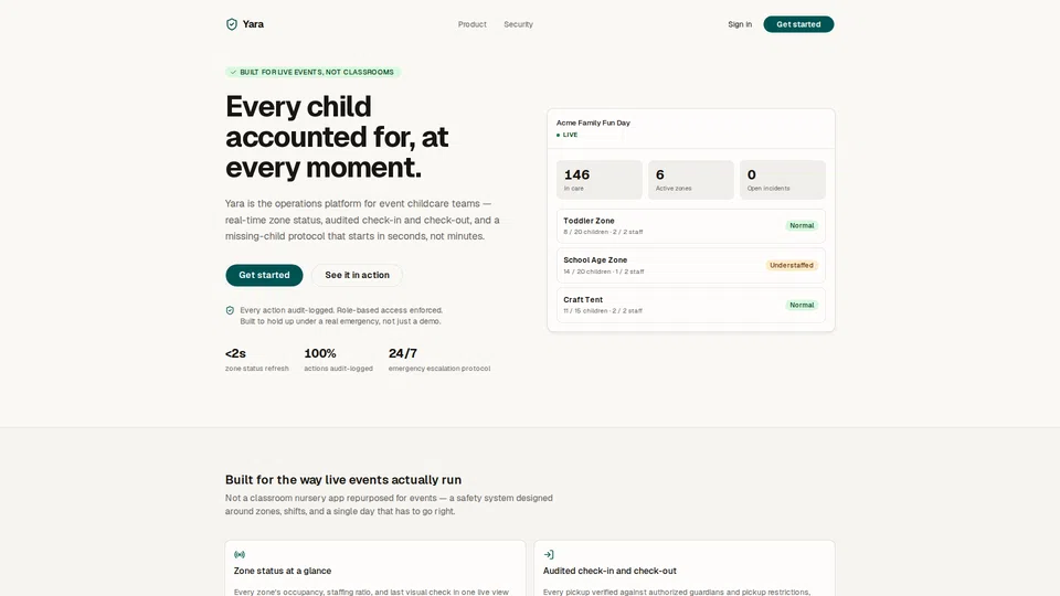Homepage snapshot at launch