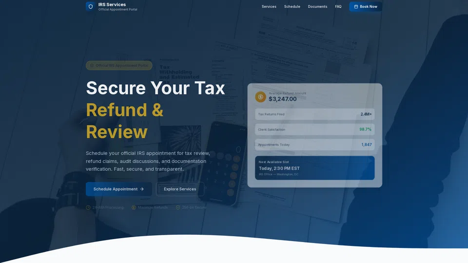 Homepage snapshot at launch