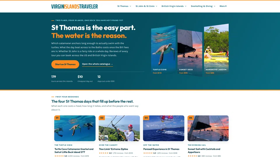 Homepage snapshot at launch