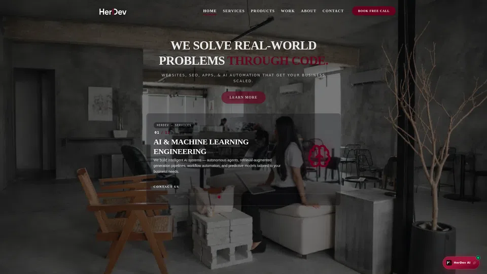 Homepage snapshot at launch