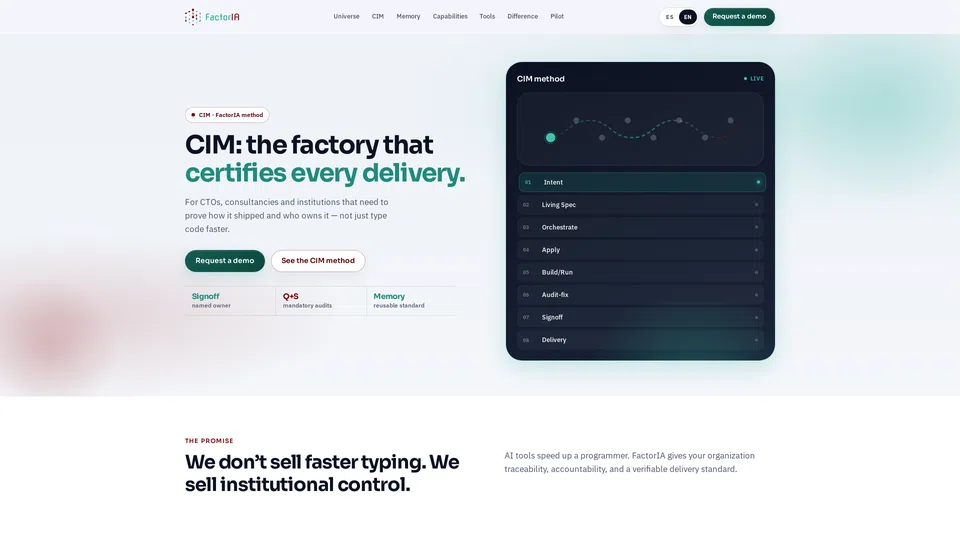 Homepage snapshot at launch