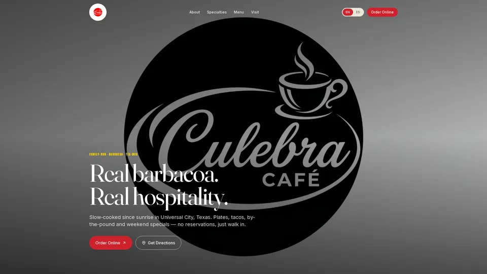 Homepage snapshot at launch
