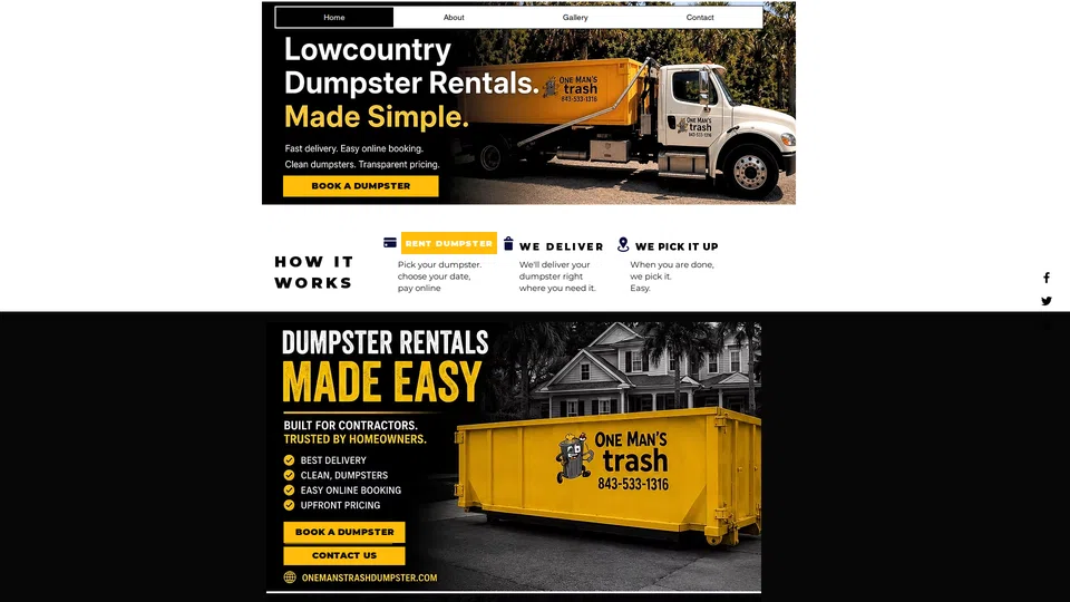 Homepage snapshot at launch