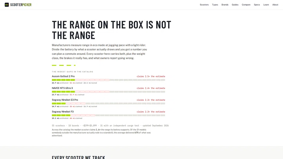 Homepage snapshot at launch