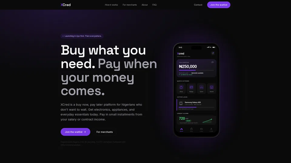 Homepage snapshot at launch