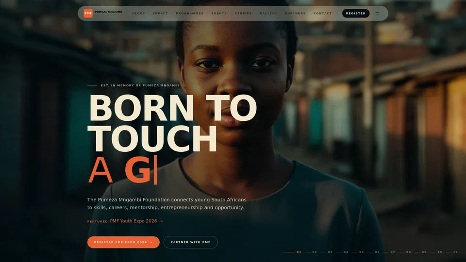 Homepage snapshot at launch