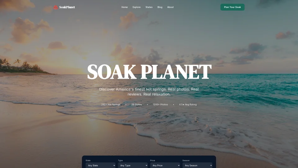 Homepage snapshot at launch