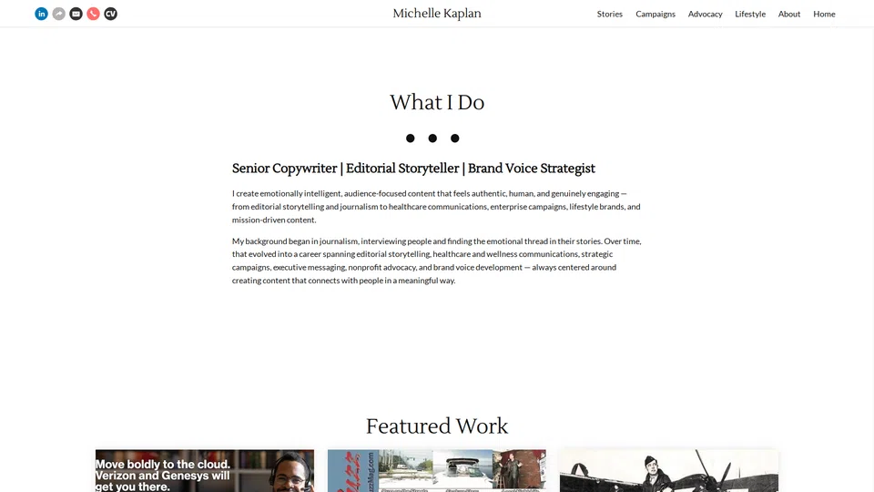Homepage snapshot at launch