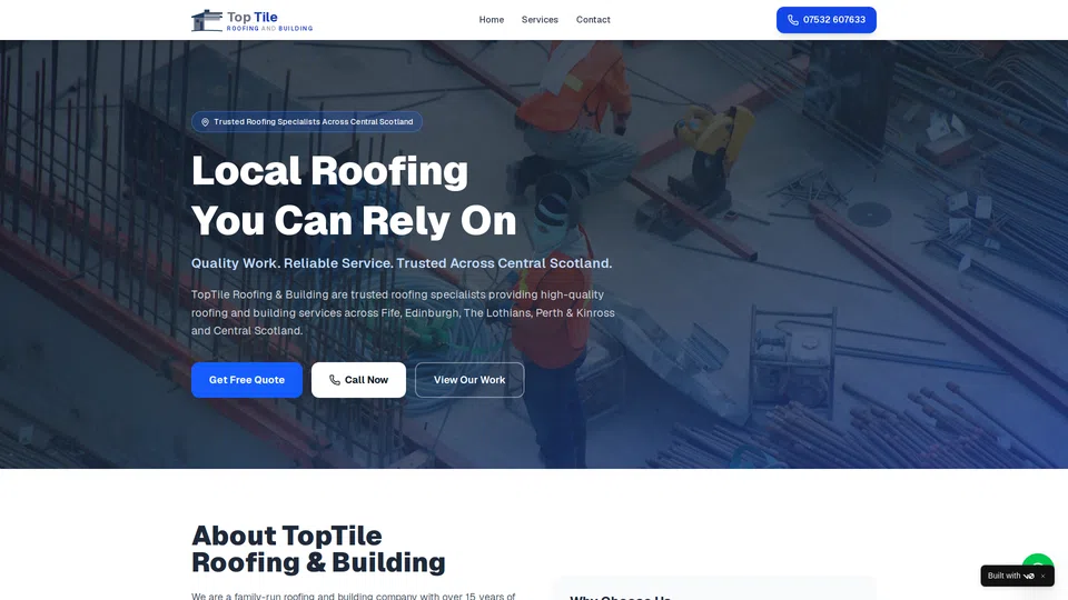 Homepage snapshot at launch