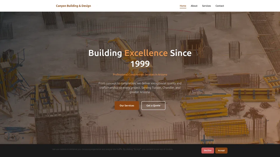 Homepage snapshot at launch