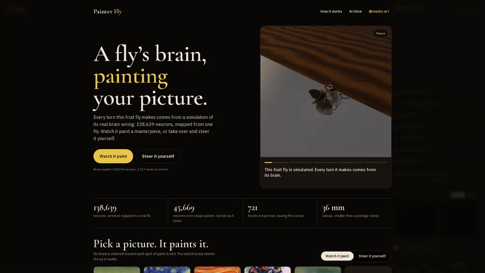 Homepage snapshot at launch