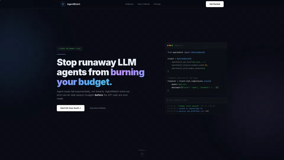 Homepage snapshot at launch
