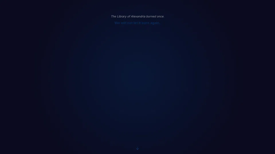 Homepage snapshot at launch