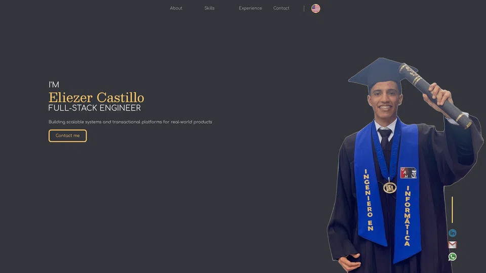 Homepage snapshot at launch