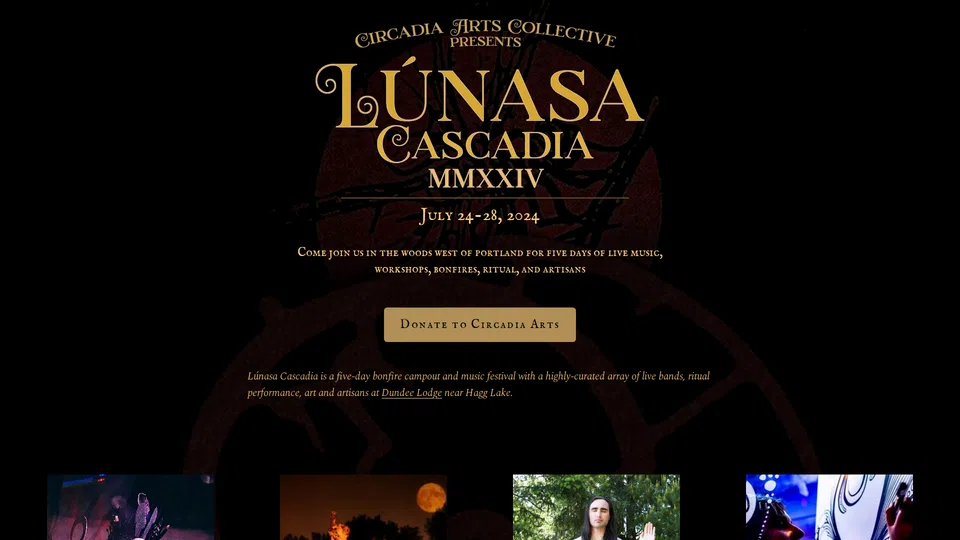 Homepage snapshot at launch