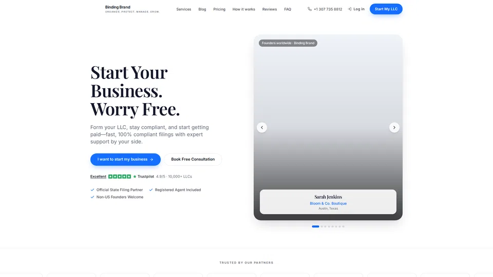 Homepage snapshot at launch