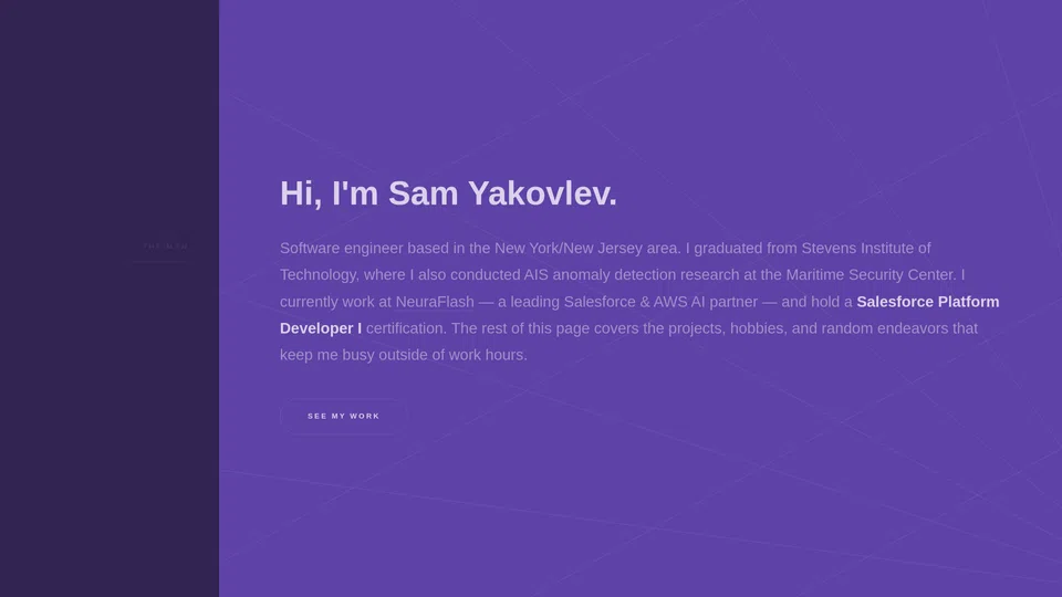 Homepage snapshot at launch