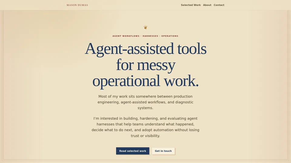 Homepage snapshot at launch