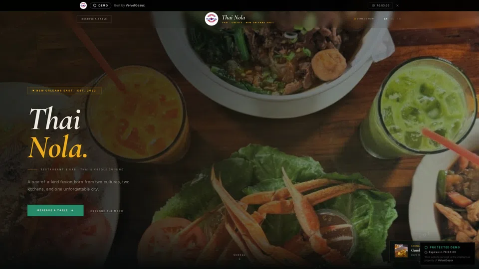 Homepage snapshot at launch