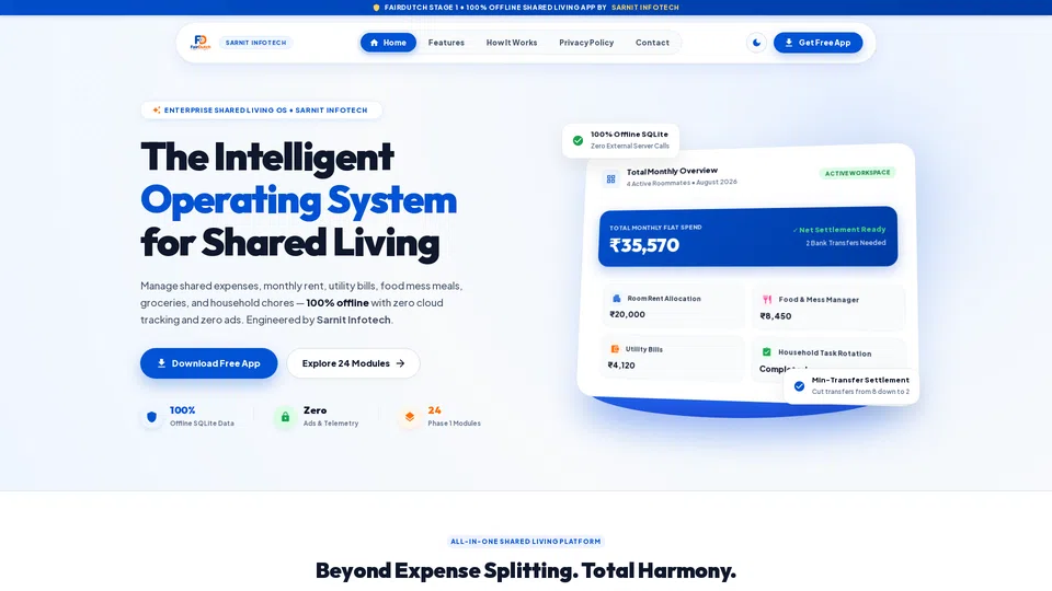 Homepage snapshot at launch