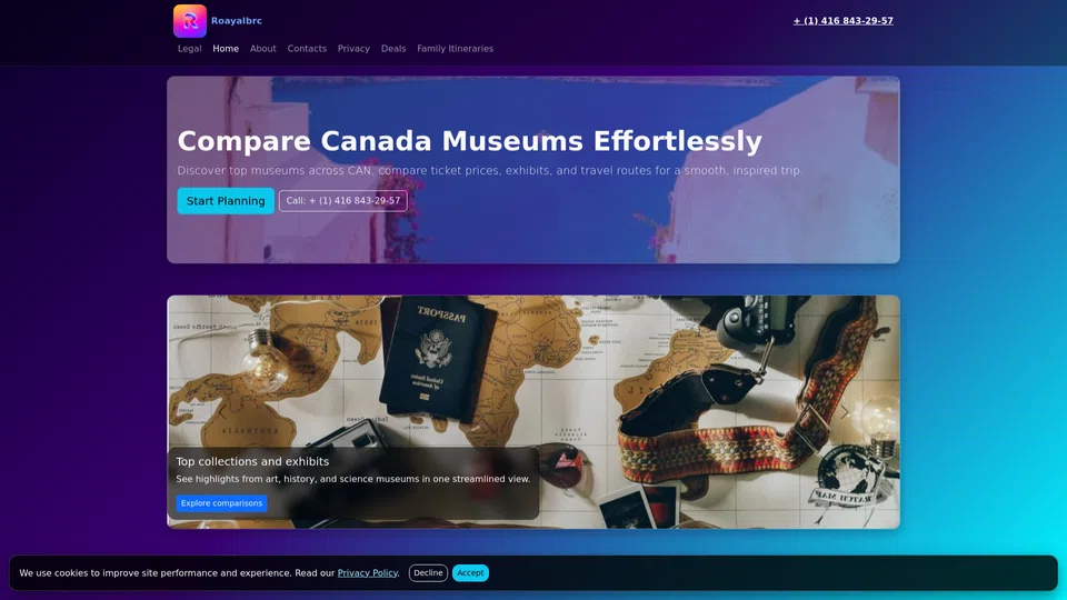Homepage snapshot at launch