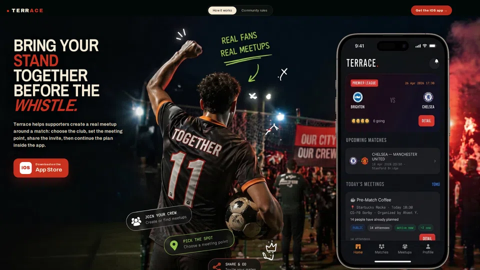 Homepage snapshot at launch